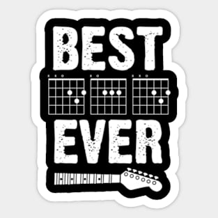 Best Dad Ever Guitar Chords Sticker